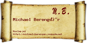 Michael Berengár névjegykártya